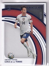 Panini Immaculate 2022/23 No. 180 Luca De La Torre Rookie Card 3/25 Sapphire