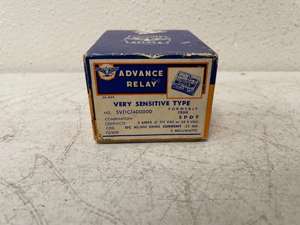 Advance Relay SV/1C/40000D Very Sensitive Type Relay 1200, SPDT - Image 2 of 4