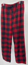 Open Trails Mens Large Red And Black Tartan Plaid Pajama Pants