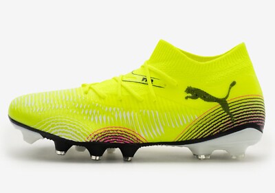 PUMA Men Future 8 Match FG/AG Cleats Yellow Soccer Football Boot