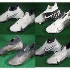 New Mens Nike Vapor Edge Elite 360 Flyknit TD Football Cleats White Black Silver