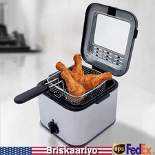 Deep Fryer, French Fries Machine, Household Fryer Multi-function Mini Fryer 2.5L