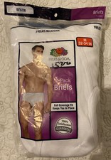 2013 Fruit of the Loom Mens 7 Pack White Briefs 32-34 Med New Sealed Htf