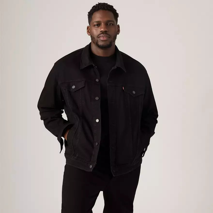 SALE!!! Levi's Men's Trucker Jacket (Big) Last Nite - Black 