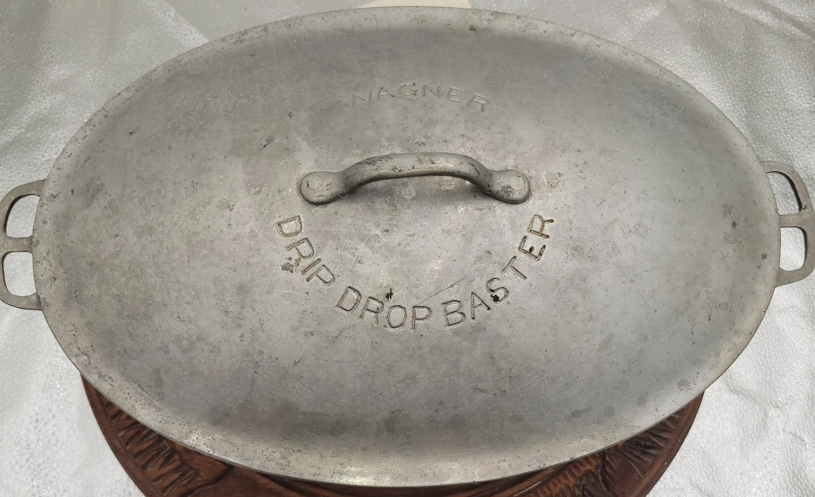 Wagner Ware Sidney-O # 265 Drip Drop Oval Roaster Baster w/Lid