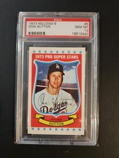 1973 Kellogg's Pro Super Stars - Don Sutton #05. PSA 10