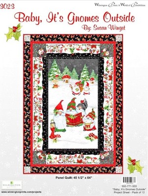 Baby, Its's Gnomes Outside by Susan Winget - Christmas Wall Hanging - Quilt Kit