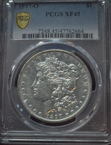 1897-O Morgan Silver Dollar $1 - PCGS XF45 - Better Date - New Orleans Mint