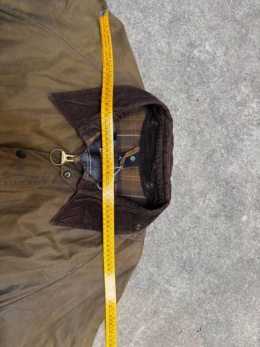 Barbour Classic Beaufort Waxed Jacket Olive Brown Made in England (XL) image 13