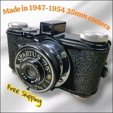 Spartus “35” F.7.7 50mm Lens, Bakelite Camera RARE MODEL W/Box & Paperwork. #SPA