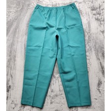 Vintage Blair Pants 22W Blue Pull On Elastic Waist Tapered Leg Pockets Casual