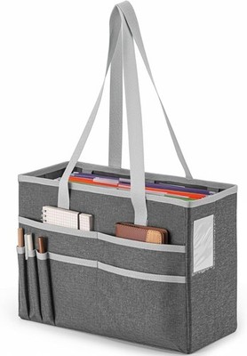 File Organizer Box, Portable Tote Bag Hanging Filing Box Desktop File Folder Doc