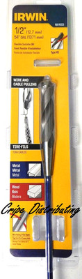 Irwin 1/2'' x 54'' Flexible Installer Drill Bit With High-Speed Steel Tip 1891003