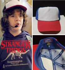 Stranger Things Dustin Season 1 Trucker Hat Red White Blue Cosplay Cap NWoT