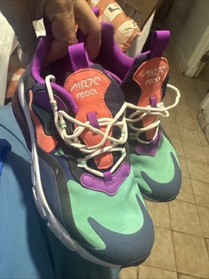 Nike Air Max 270 React Size 7y GS Blue Void Multicolor Kids