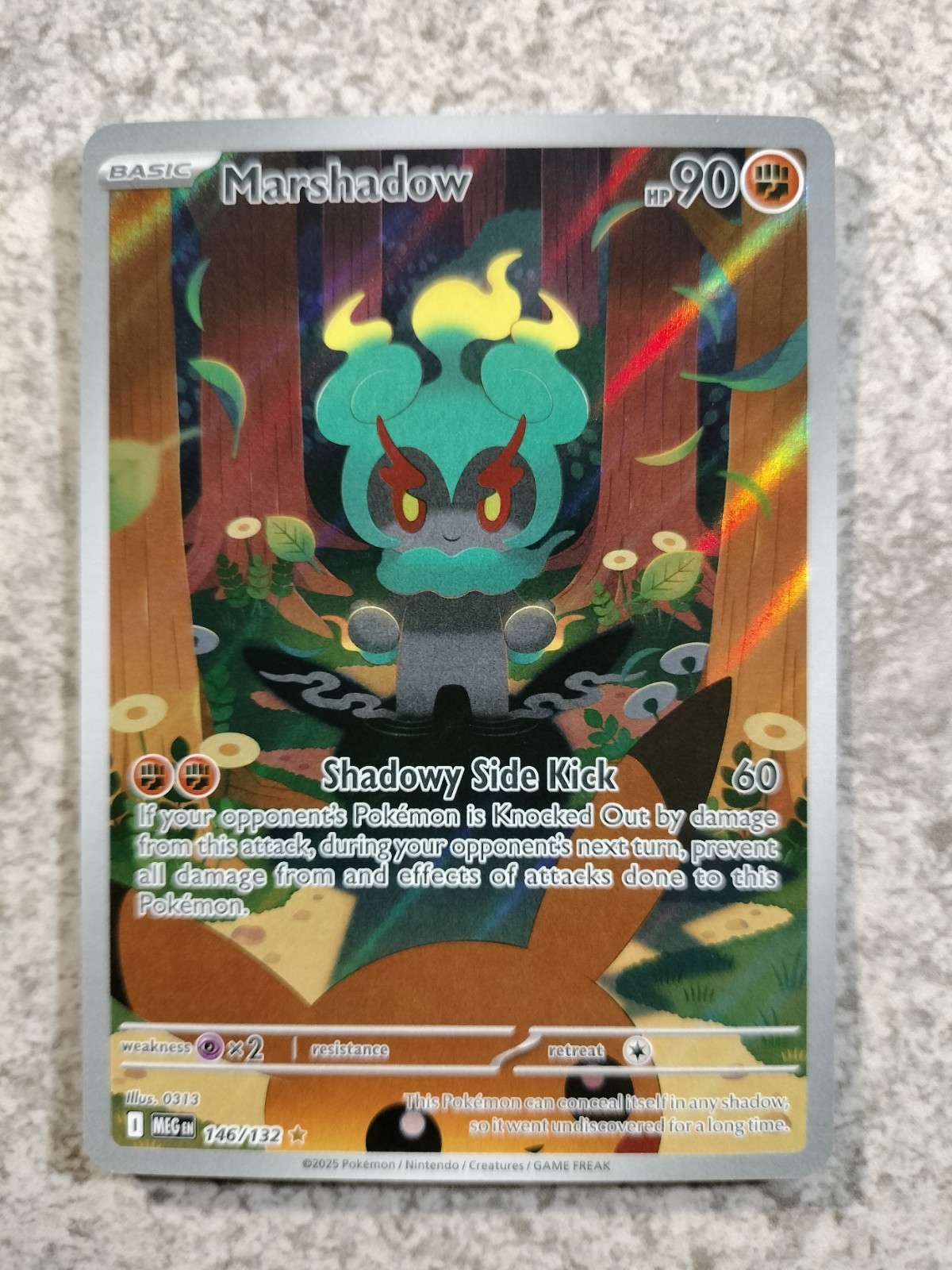 POKEMON MEGA EVOLUTION IR MARSHADOW ILLUSTRATION RARE 146/132 ENGLISH MINT