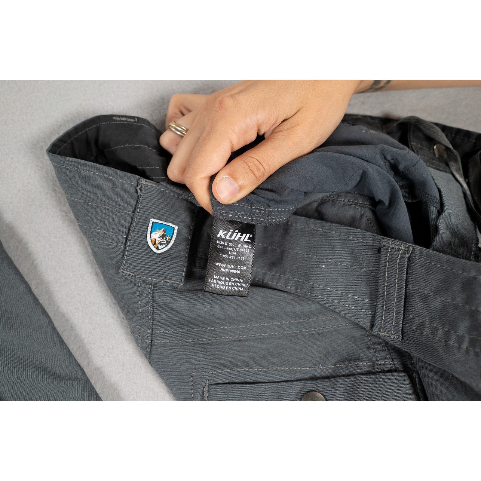 KUHL Splash Roll-Up Hiking Pants Gray Outdoor Performance Trousers Womens 4 Reg image 4