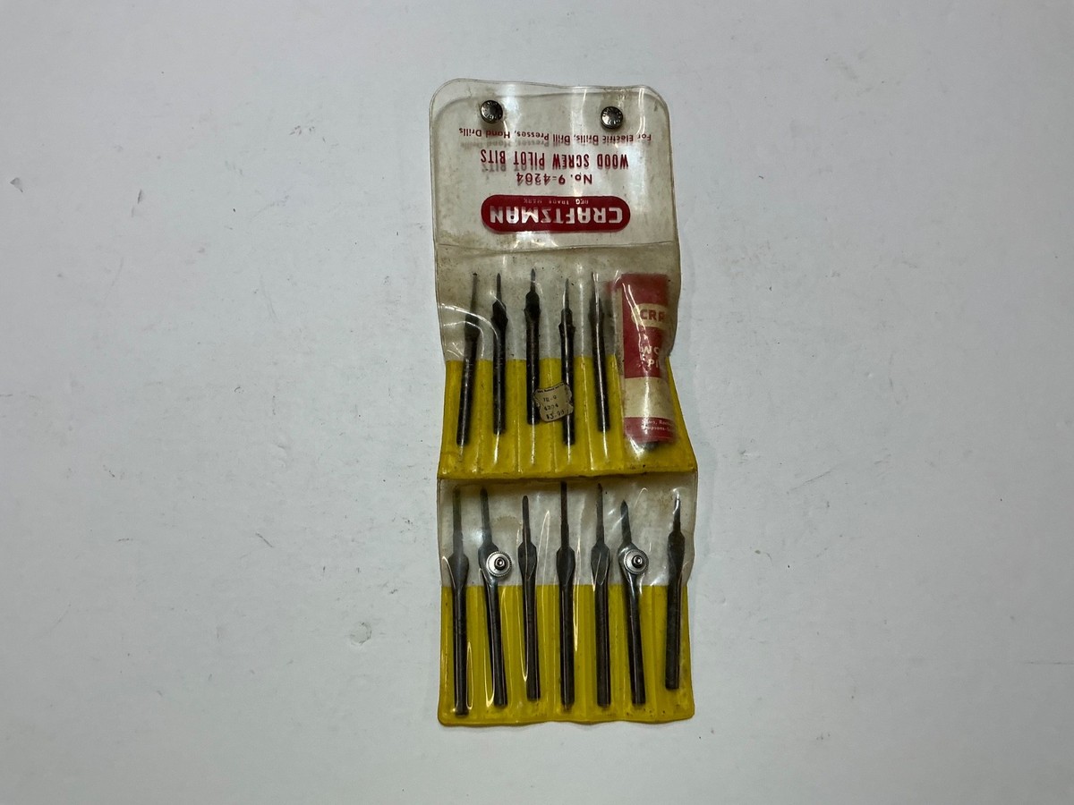 Vintage Sears Craftsman Wood Screw Pilot Bit Set 4204 Complete w