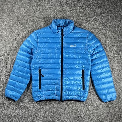 Vintage Jack Wolfskin Jacket Large Duck Feather Puffer Hood Insulated Coat