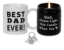 Gifts for Dad from Daughter Son Coffee Mug Candle Set Birthday for Men Funny