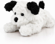 12" Dog Stuffed Animal Plush Toys for Kids, Cute Black and White Puppy Stuffed A