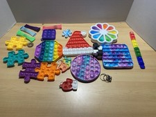 Lot Of 20 Figit Toys-Sensory Stress Relief Push Bubble Sets Pop It Etc