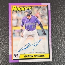 2025 Topps Series 1 1990 Autographs Rookie Aaron Schunk #90A-AS Rockies MLB
