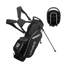 14-Way Golf Stand Bag, Lightweight Golf Bag with Stand for Men and Women Black