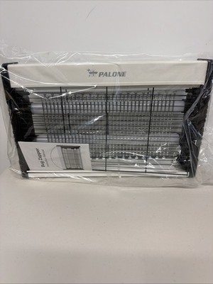 PALONE Solar Powered Non-Chemical Mosquito Bug Zapper Lamp, Black/Silver