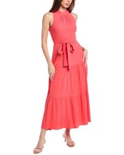 Anne Klein Petite Tiered Tie-Neck Maxi Dress Women's