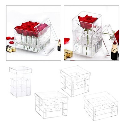 Klar Acryl Rose Blumenkasten Schnittblume Gesteck Halter Geschenkbox