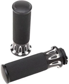 Empuñaduras Arlen Ness Serie Fusion - Corte Profundidad - Negro Motocicleta Bicicleta de Calle 07-317 Foto 2 de 4