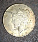 1922 USA Peace Dollar 90% Silver One Dollar Coin