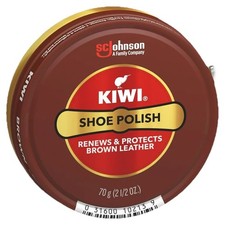 Kiwi Brown Shoe Polish 2.5oz 70g Renews  Protects Leather Shoes Buy More Save