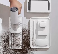 Mini Cordless Handheld Vacuum Cleaner, Foldable USB Rechargeable, White