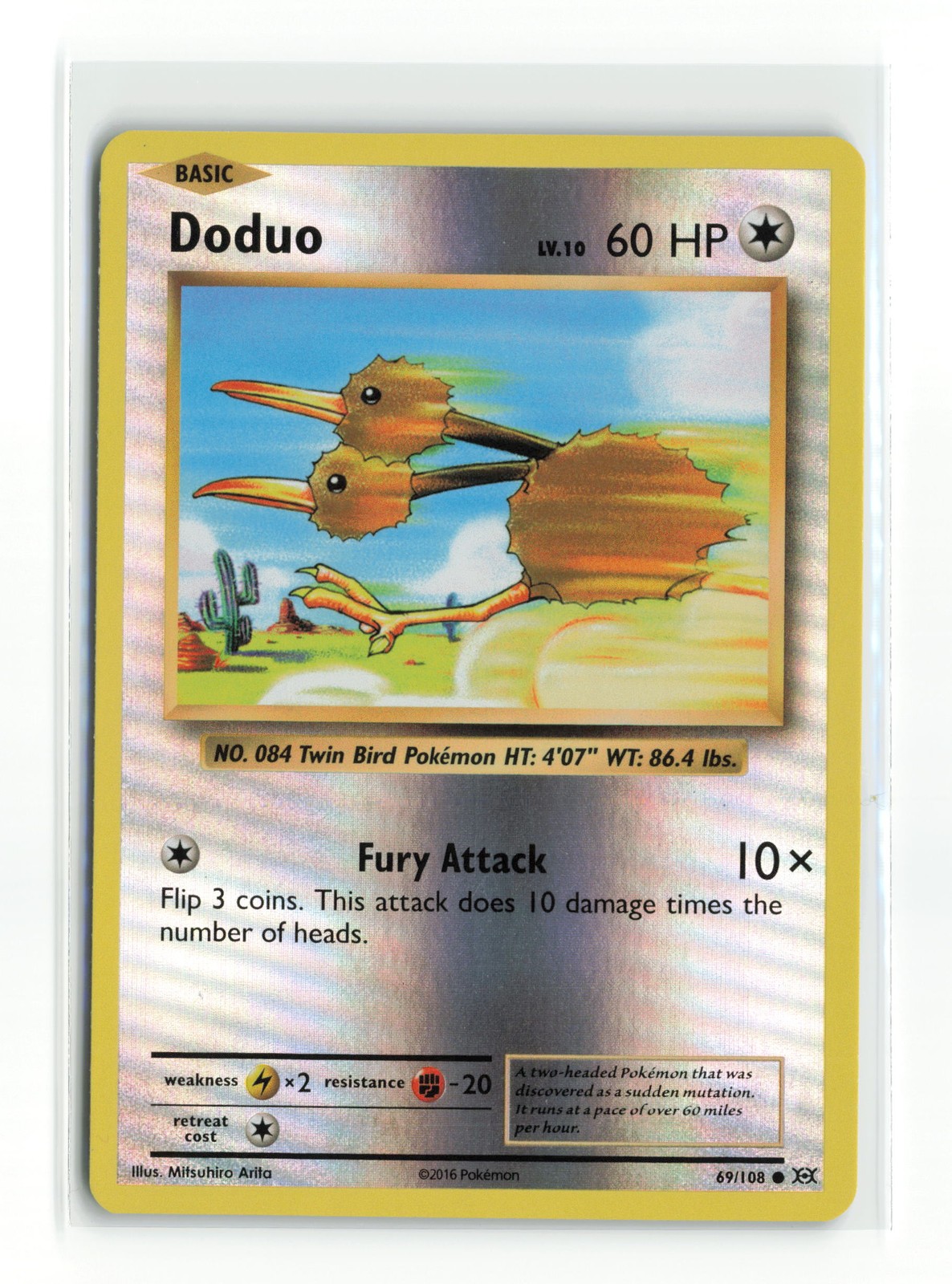DODUO 69/108 XY EVOLUTIONS REVERSE HOLO POKEMON TCG NM-LP