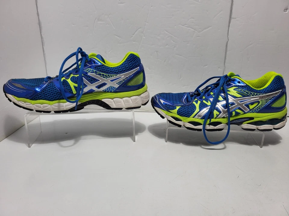 Scarpe da corsa Asics Gel Nimbus 16 blu/verde T435N atletiche uomo 8,5 - Immagine 2 di 4