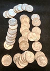 Roll of 40 - 90% Silver 1964 Washington Quarters $10 Face EF/AU No culls