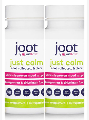 2 Pack 30ct.  Just Calm Joot ~Just Thrive ~Manage Stress & Brain Function 02/26