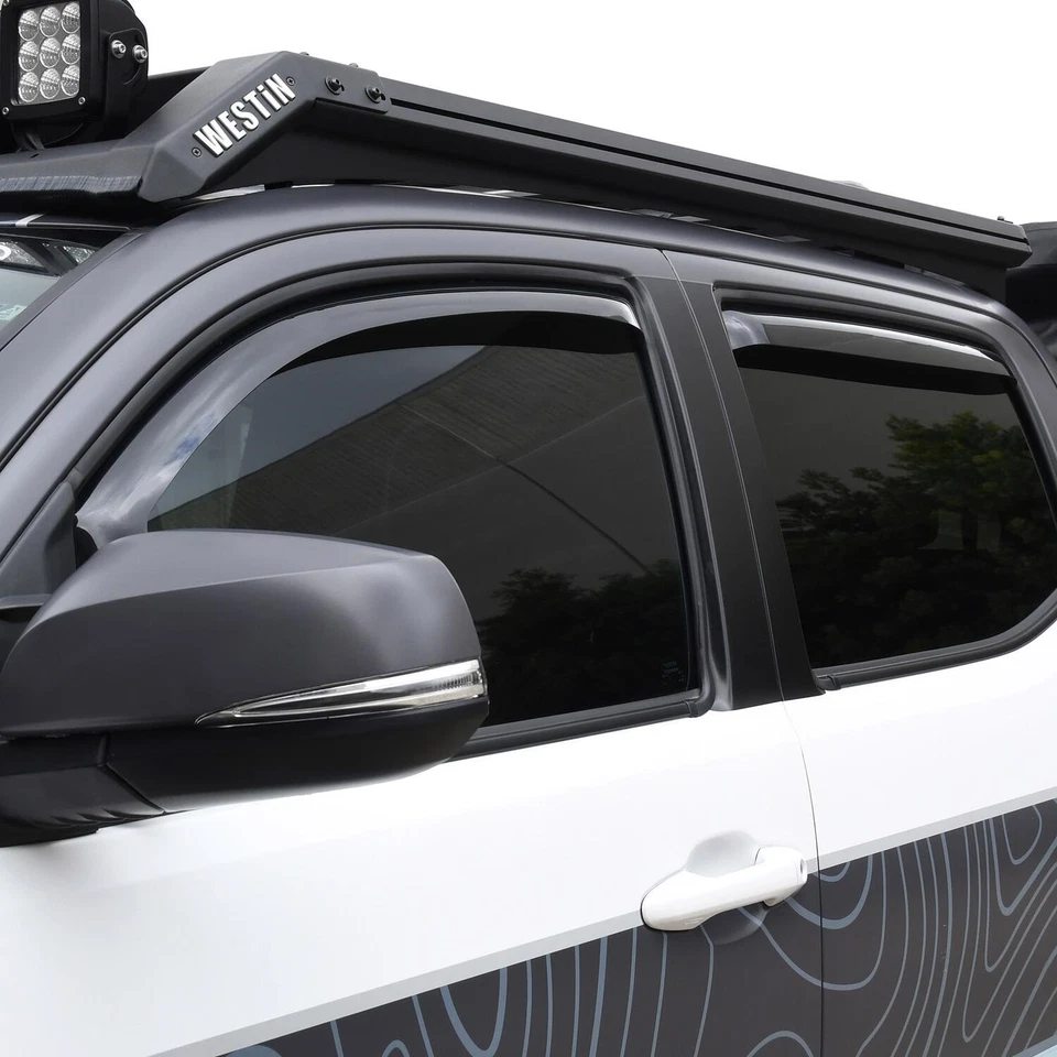 Deflector de viento en canal Westin 72-88433 se adapta a 05-23 Tacoma Foto 2 de 4