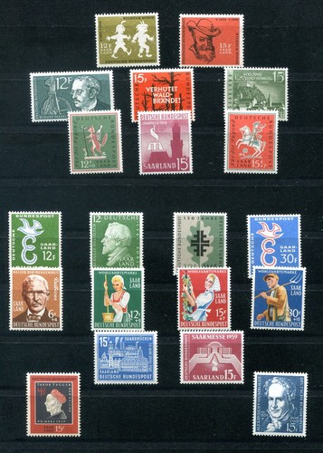 Saar Year 1958 Luxury Complete 429/44 Luxury ** MNH Postfranco (y77351)