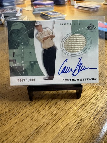 2002 SP Game Used Edition - First Tee Cameron Beckman #70 /1000 (AU, MEM, RC)