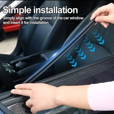 2PCS Strisce di Tenuta in Gomma Tergicristallo Laterale Auto Accessori Rimozione Nebbia Acqua