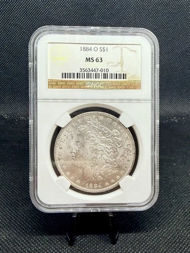 1884-O 90% Silver Morgan Dollar NGC MS63!