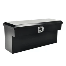 34"X12.2"X15" Black Steel Side Mount Truck Tool Box Trailer Storage w/ Lock&Keys