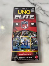 UNO Elite NFL 2025 Core Edition Football Booster Set - 4 Packs, 40 Cards