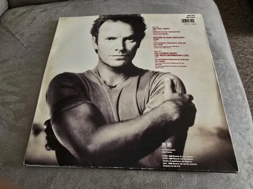 Sting - The Soul Cages - UK Limited edition tour 12" single - Image 2 of 4