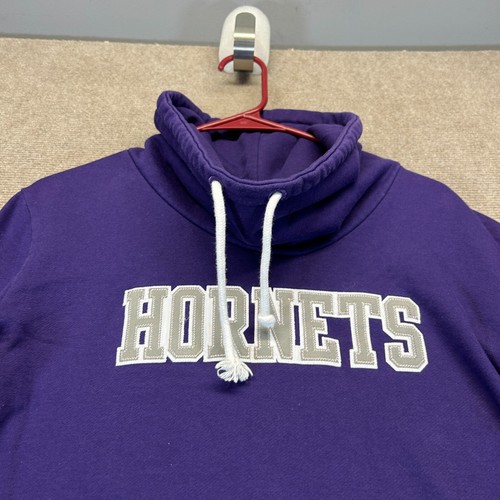 Charlotte Hornets Sweatshirt Women's XL Purple Cowl Neck Pullover Champion - Picture 2 of 10