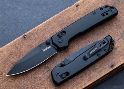 KS2051BLK Kershaw Mini Iridium D2 Black Blade Aluminum Handles KVT Clip AXIS/Cro