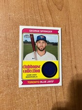 2023 Topps Heritage - George Springer - Clubhouse Collection Relic BLUE JAYS
